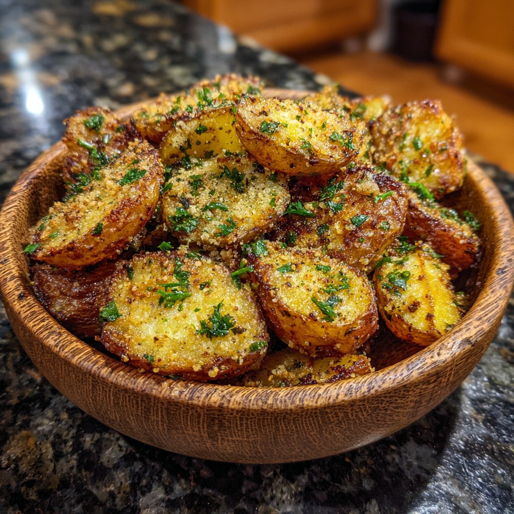 Garlic Parmesan Airfried Potatoes