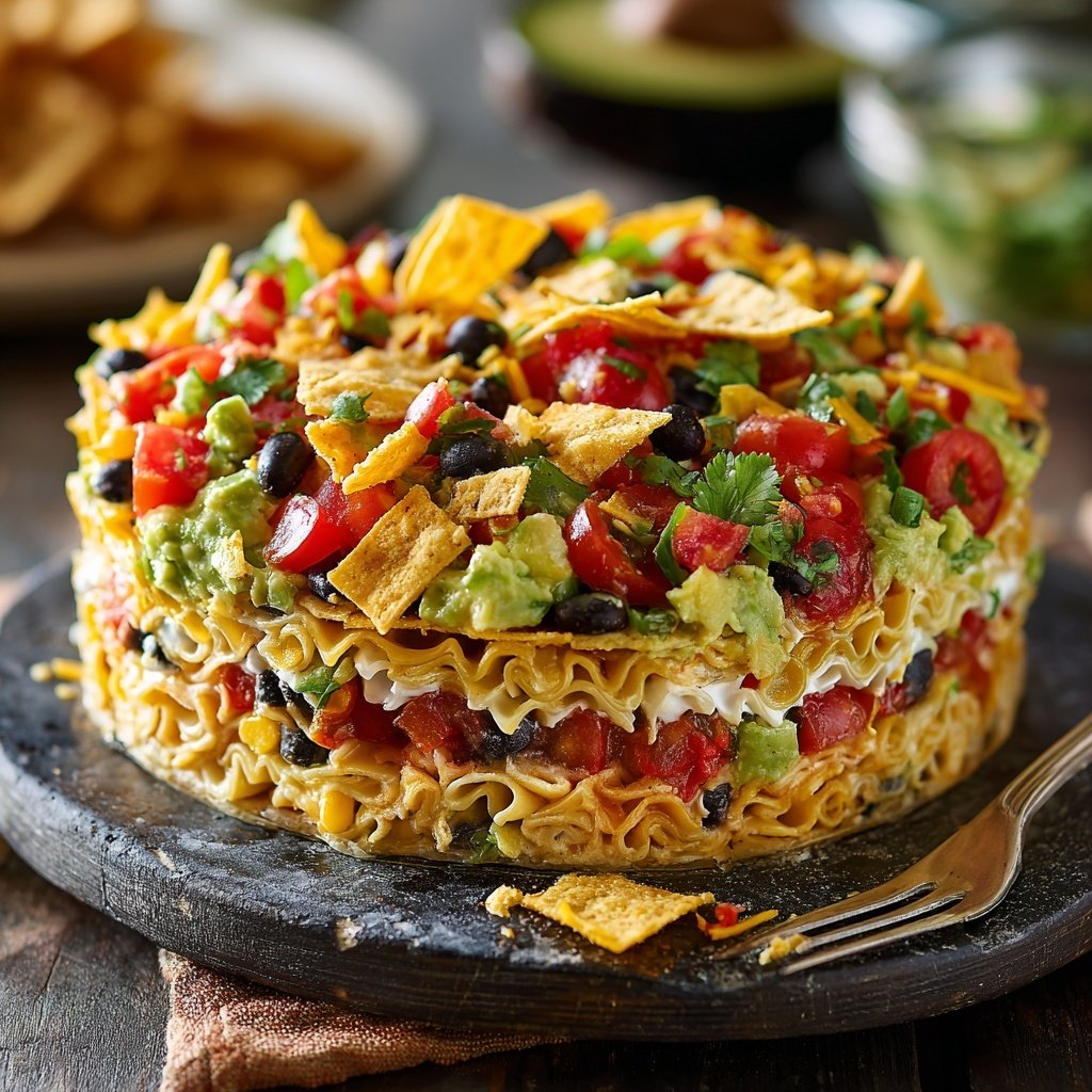 Layered Taco Pasta Salad