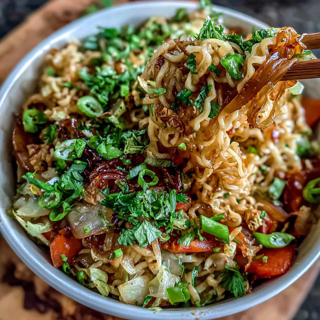 Savory Asian Lunch Noodle Bowl