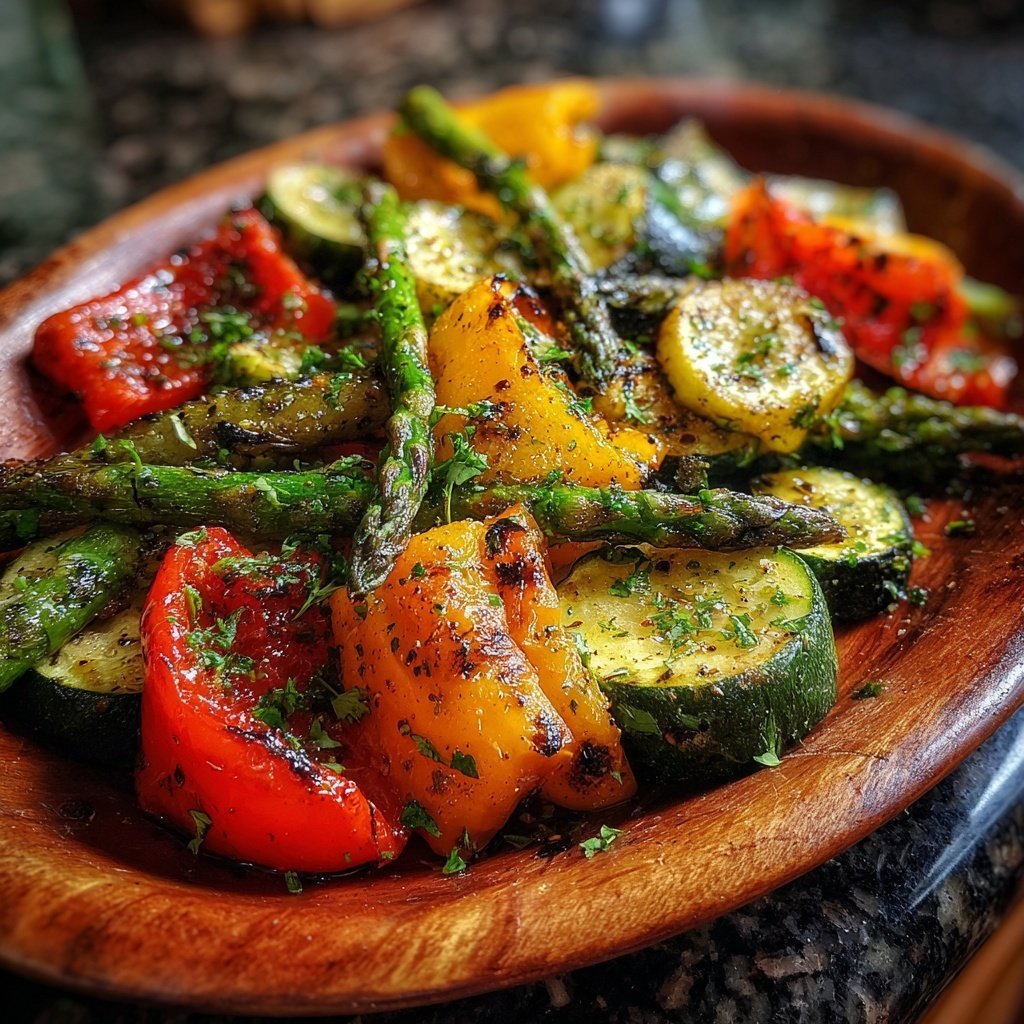Healthy Lemon Herb Grilled Veggies