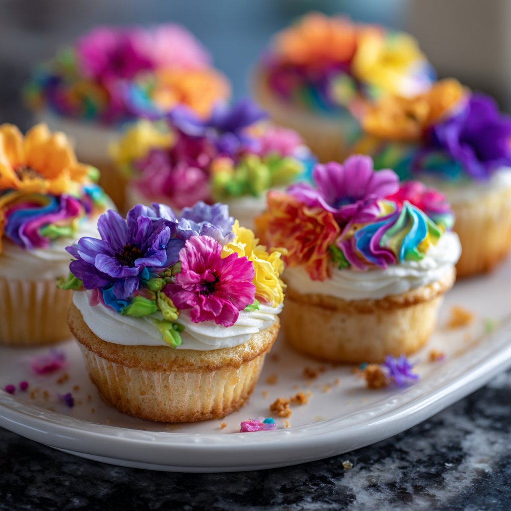 Culinary Garden Flower Cupcakes